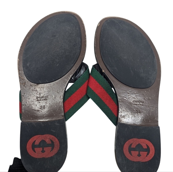 Gucci Kika Interlocking GG Thong Flip Flop Sandal Size EU 38 - Picture 12 of 16